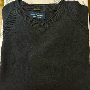 Lucky Brand Cotton V-neck Sweater